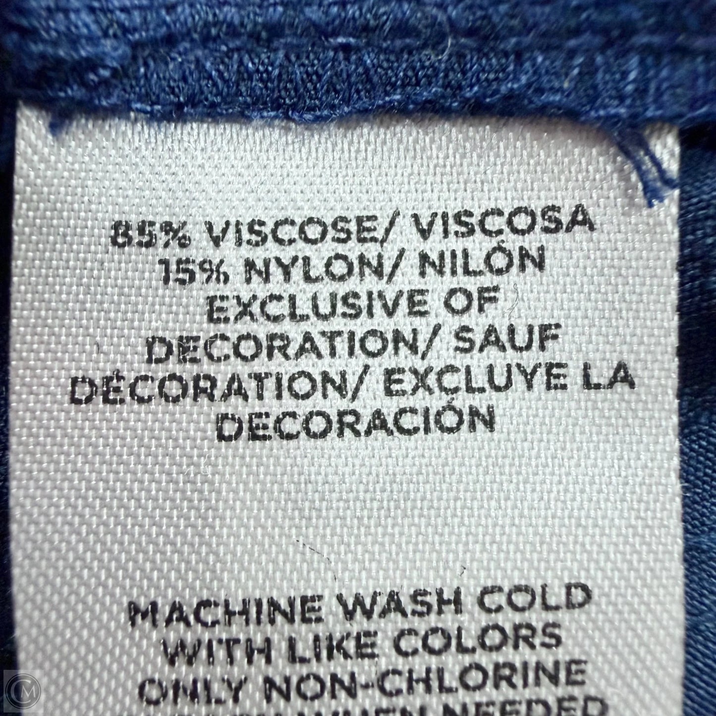 Top Short Sleeve By Loft In Navy, Size: Xl