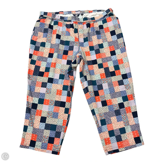 Pants Cropped By Lands End In Blue & Orange, Size: 26