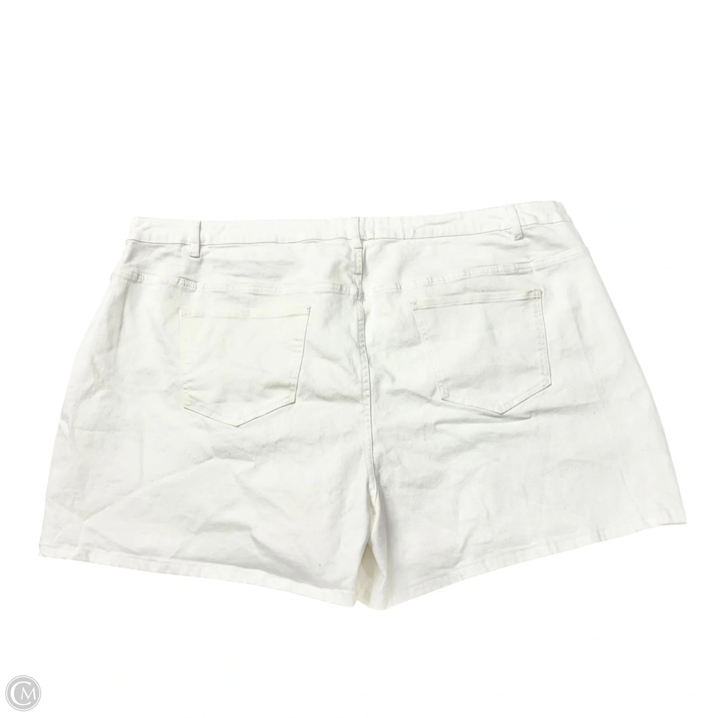 Skort By Eloquii In White Denim, Size: 26