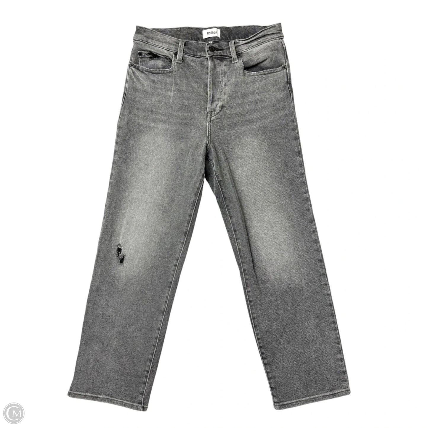 Jeans Straight By Pistola In Grey Denim, Size: 10