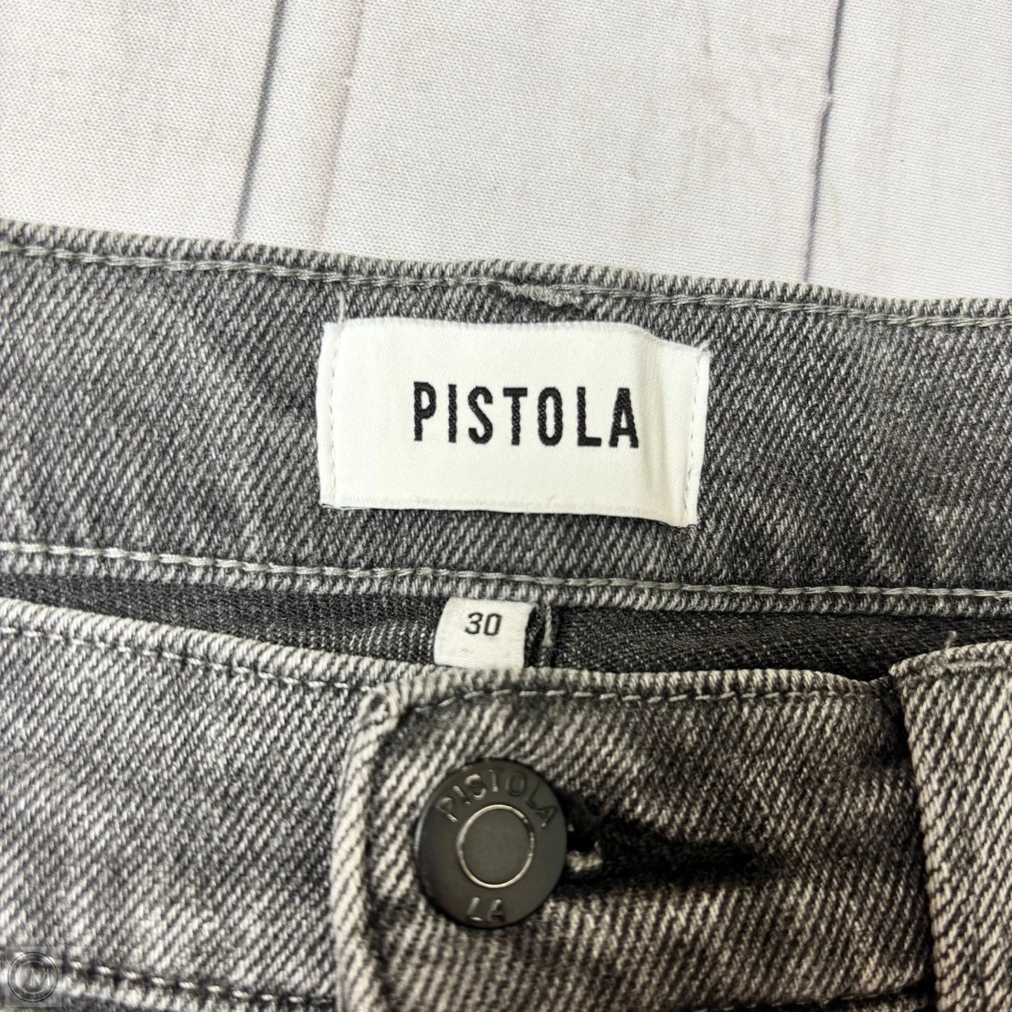 Jeans Straight By Pistola In Grey Denim, Size: 10