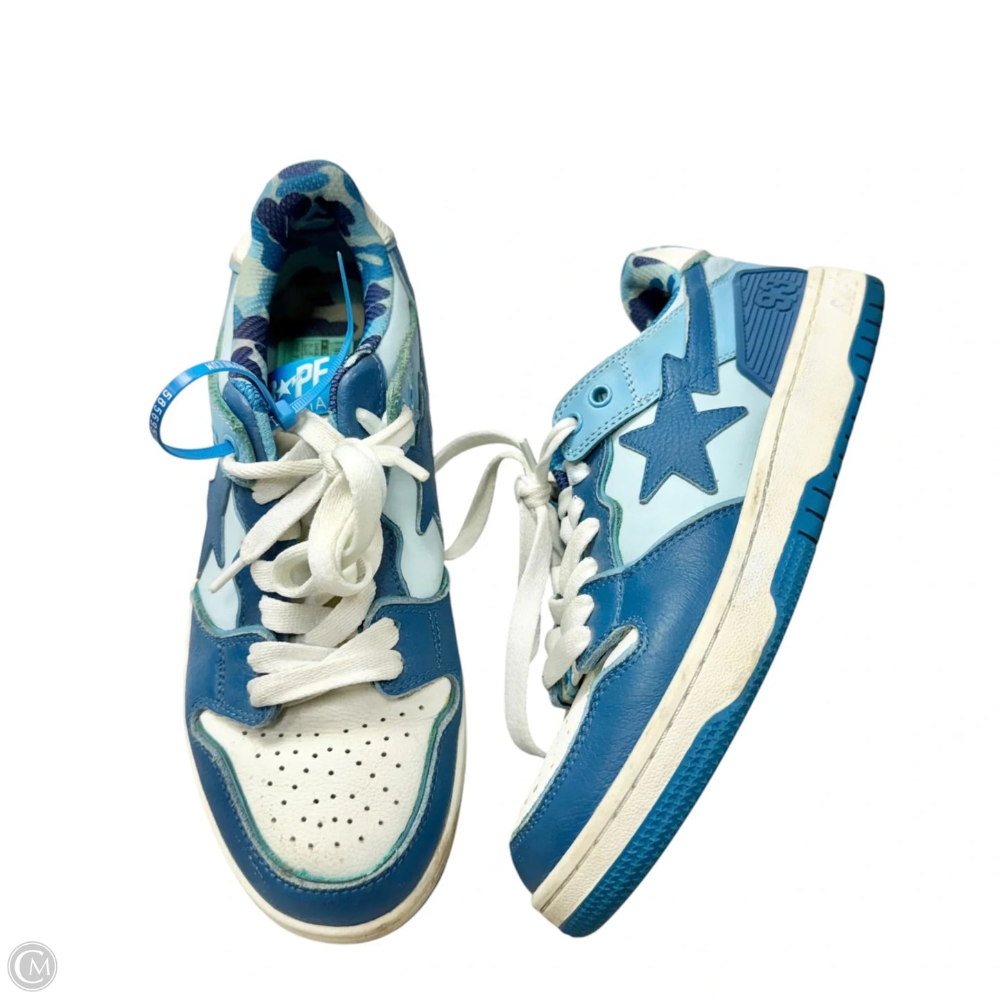 Shoes Sneakers By Bape In Blue & White, Size: 7