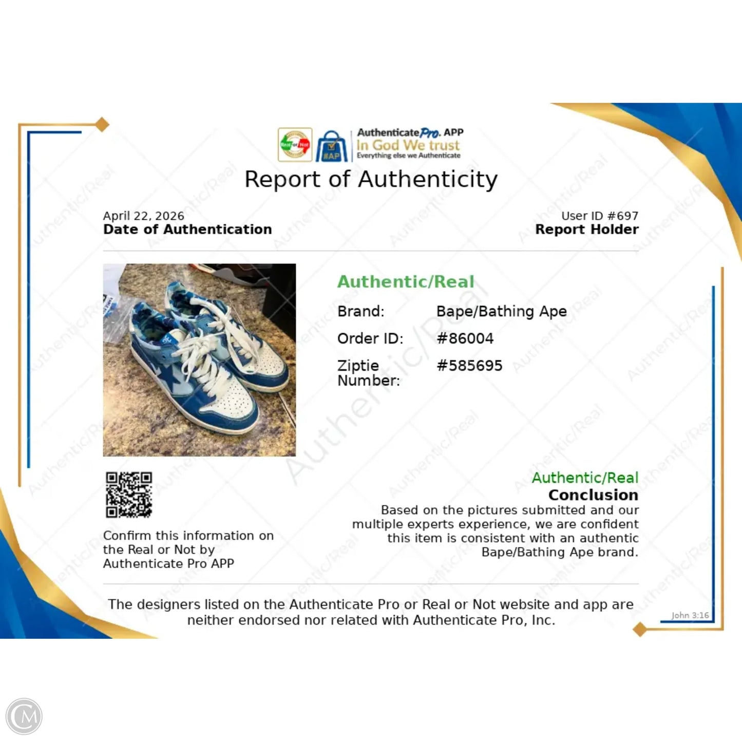 Shoes Sneakers By Bape In Blue & White, Size: 7