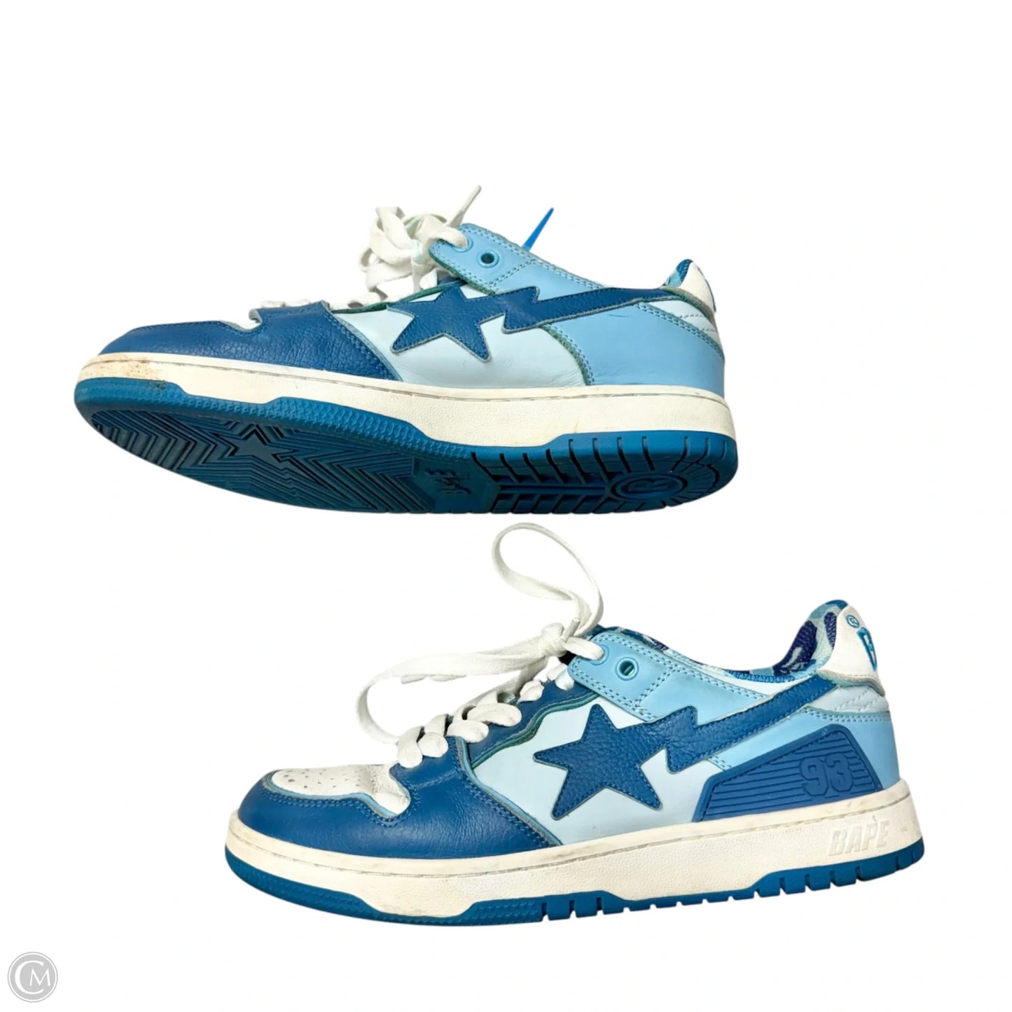 Shoes Sneakers By Bape In Blue & White, Size: 7