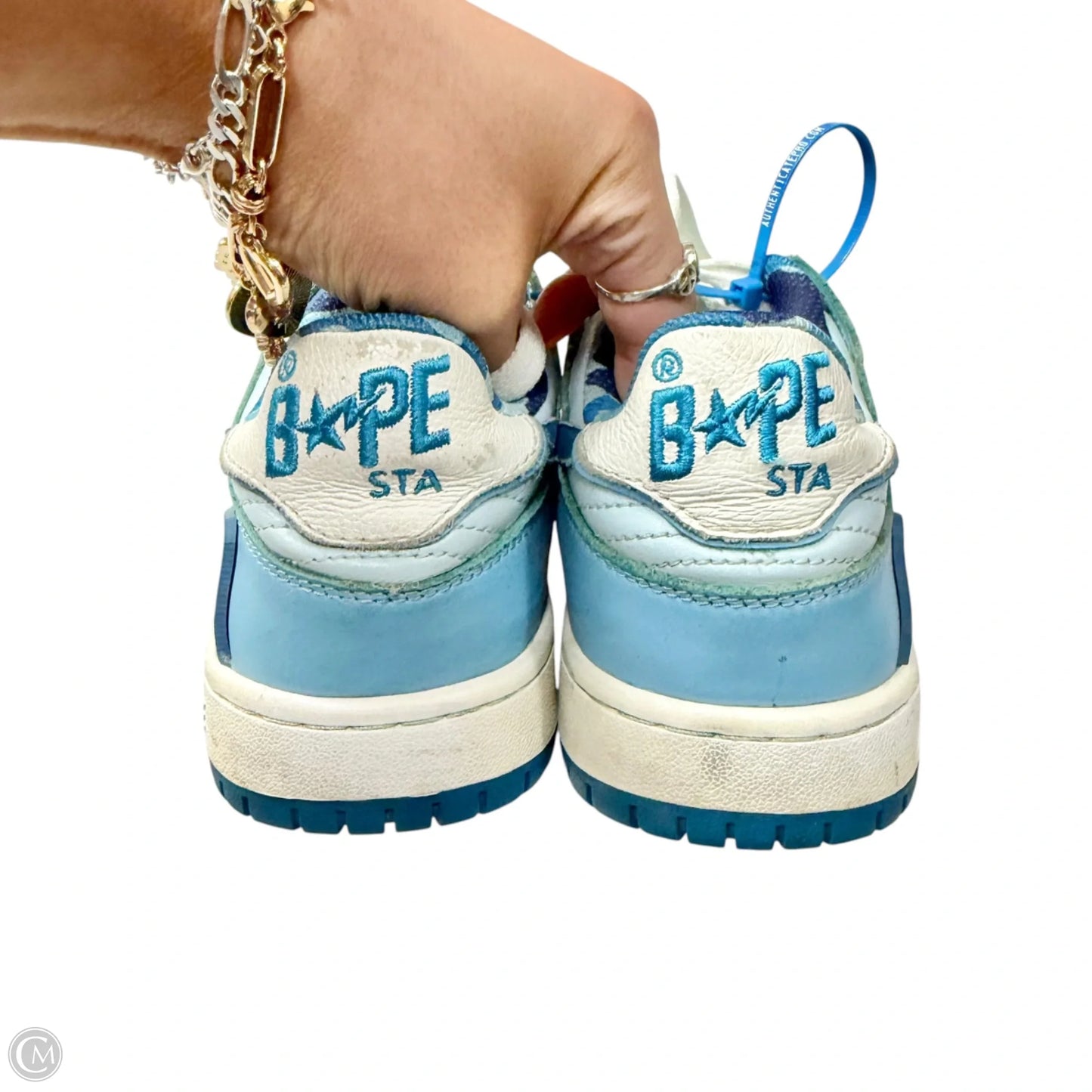 Shoes Sneakers By Bape In Blue & White, Size: 7