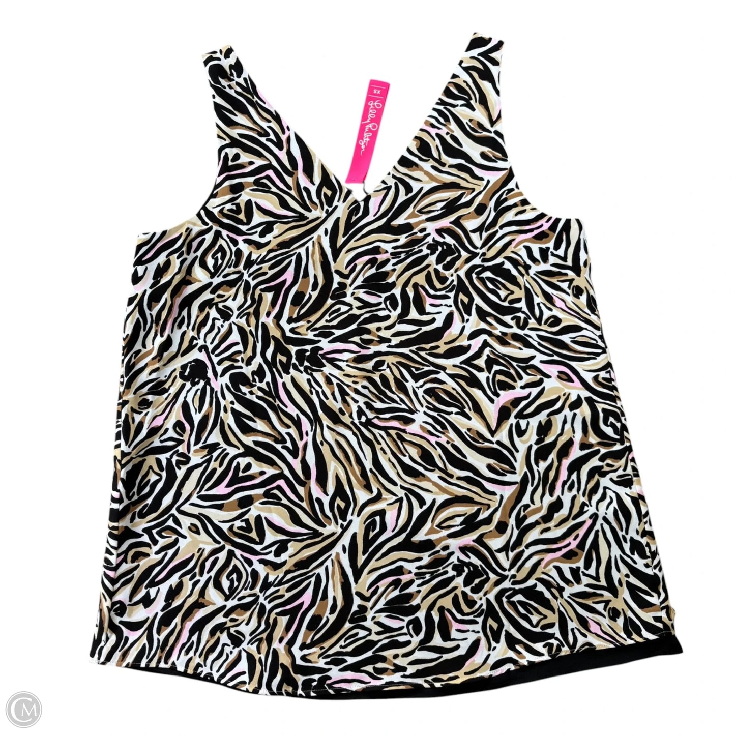 Top Sleeveless Designer By Lilly Pulitzer In Black & Cream, Size: Xs