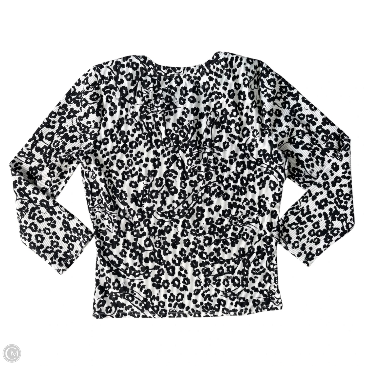 Top Long Sleeve Designer By Lilly Pulitzer In Black & White, Size: M