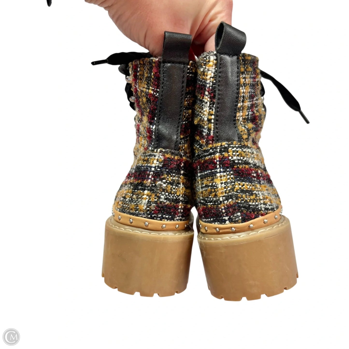 Boots Combat By Steve Madden In Black & Tan, Size: 6
