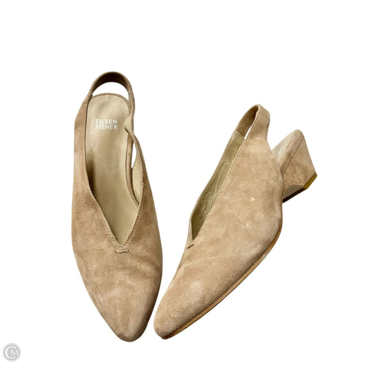 Shoes Heels Kitten By Eileen Fisher In Taupe, Size: 8.5