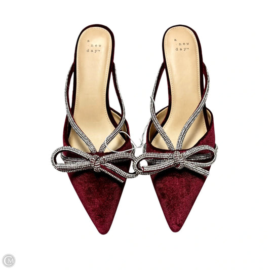 Shoes Heels Kitten By A New Day In Maroon, Size: 10