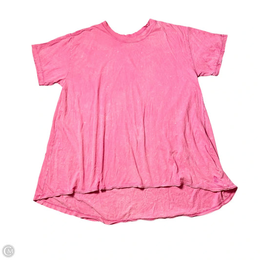 Tunic Short Sleeve By Free People In Pink, Size: M