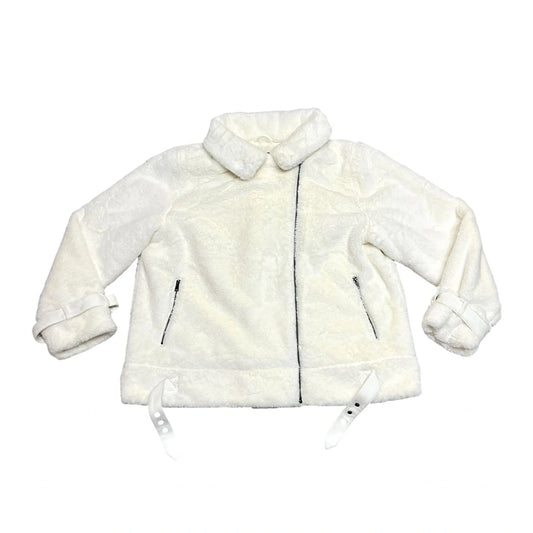Jacket Faux Fur & Sherpa By Cuddl Duds In Ivory, Size: Xl
