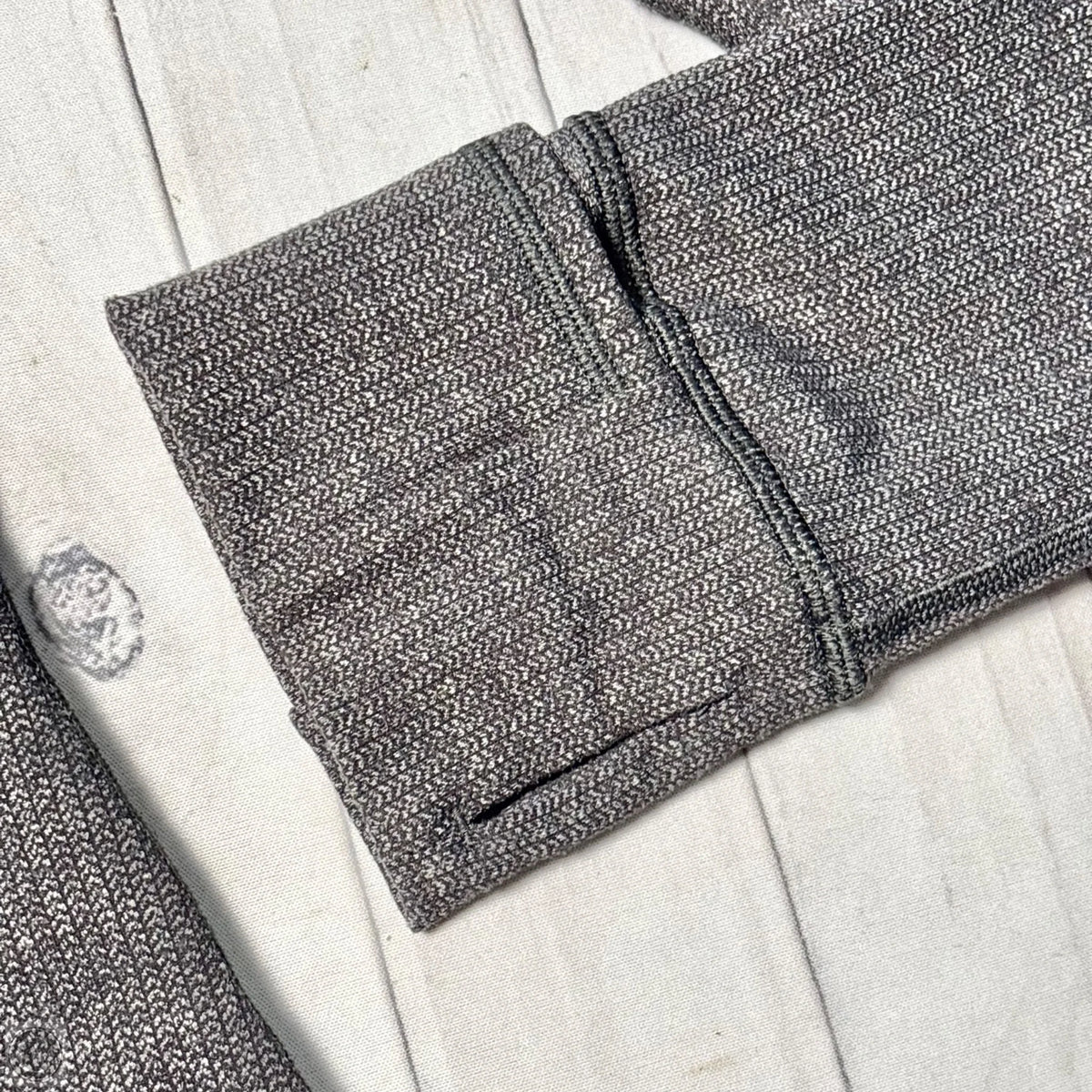 Athletic Jacket By Lululemon In Black & Grey, Size: M