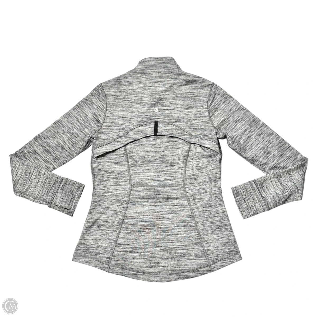 Athletic Jacket By Lululemon In Black & Grey, Size: M