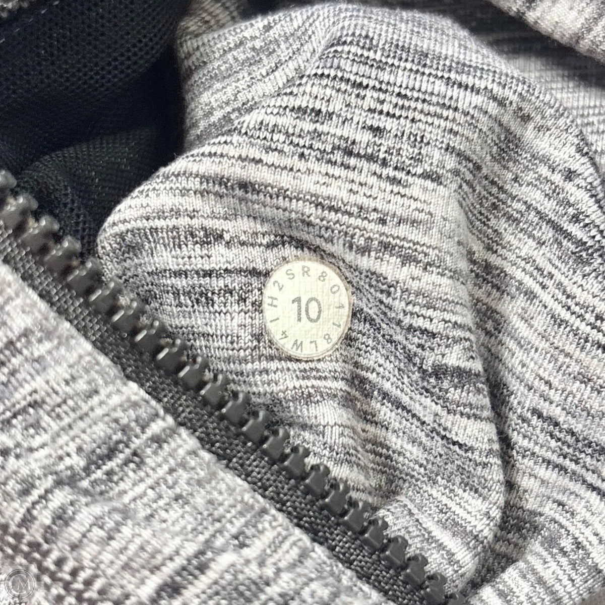 Athletic Jacket By Lululemon In Black & Grey, Size: M