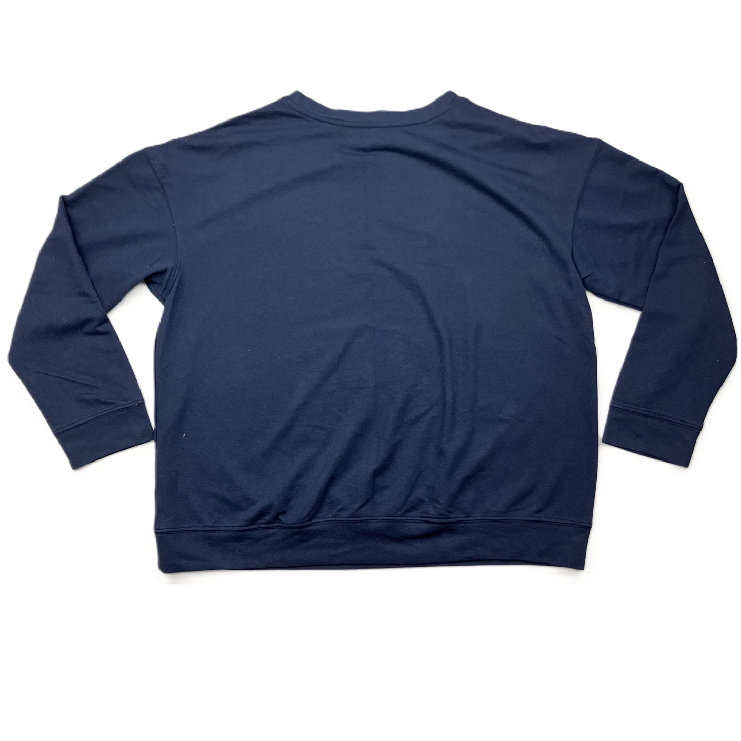 Navy Top Long Sleeve By Brushed, Size: Xl