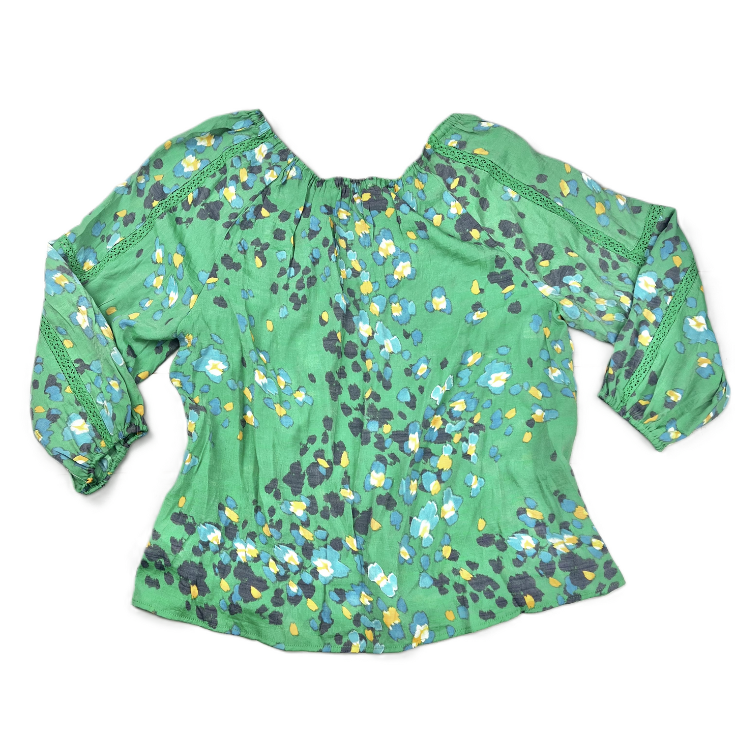 Green Top Long Sleeve By Zac And Rachel, Size: 1x