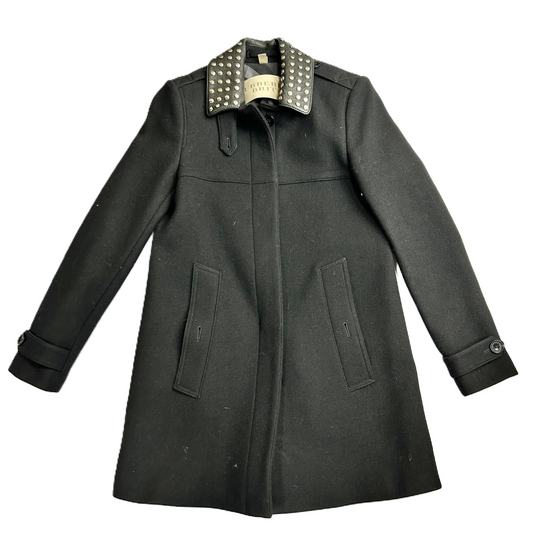 Coat Luxury Designer By Burberry In Black, Size: S