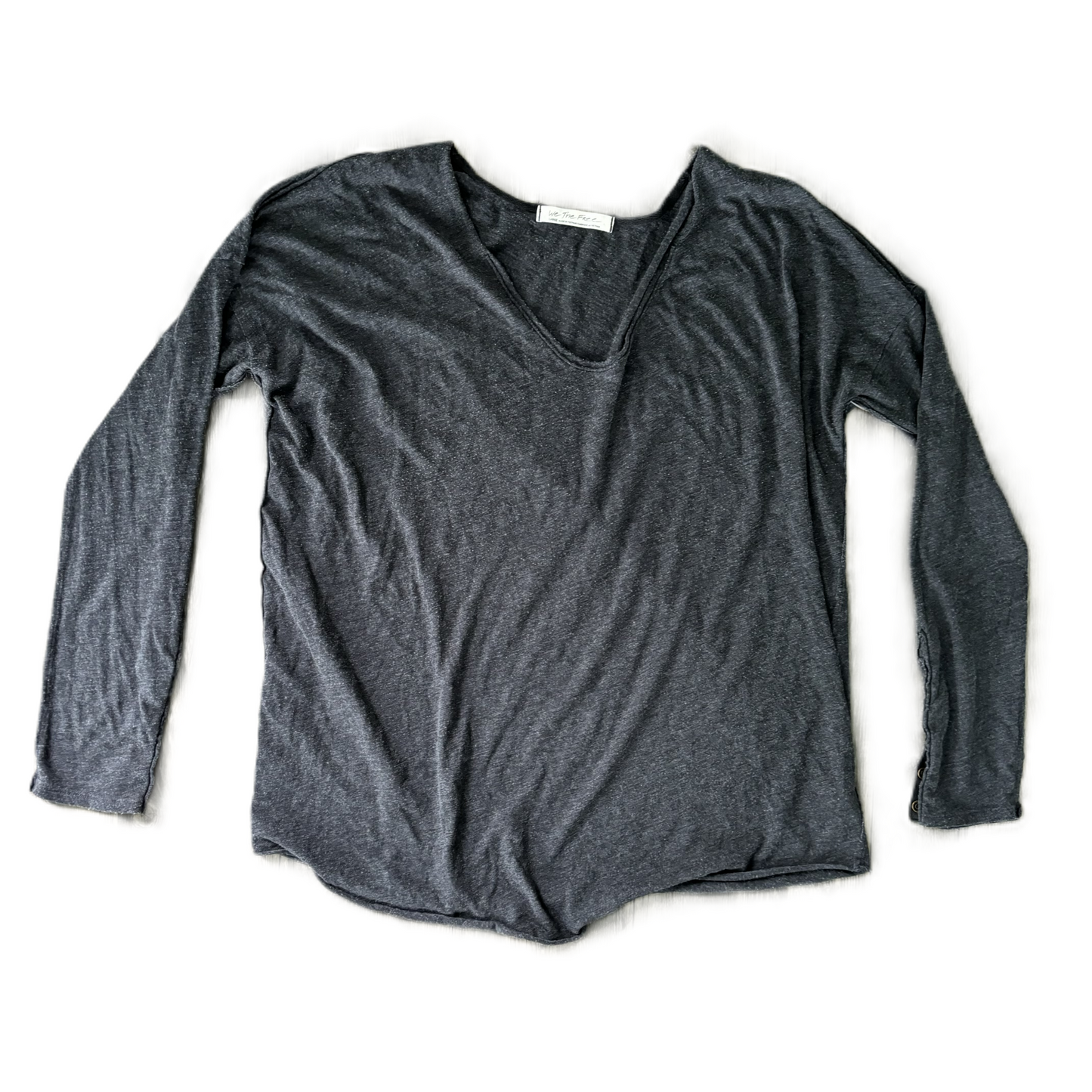 Top Long Sleeve By We The Free In Grey, Size: L