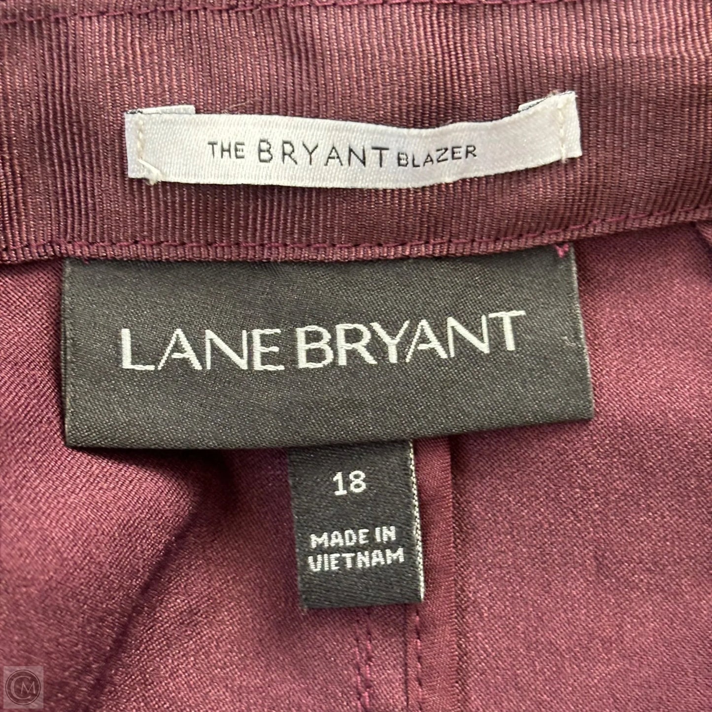Blazer By Lane Bryant In Maroon, Size: 18