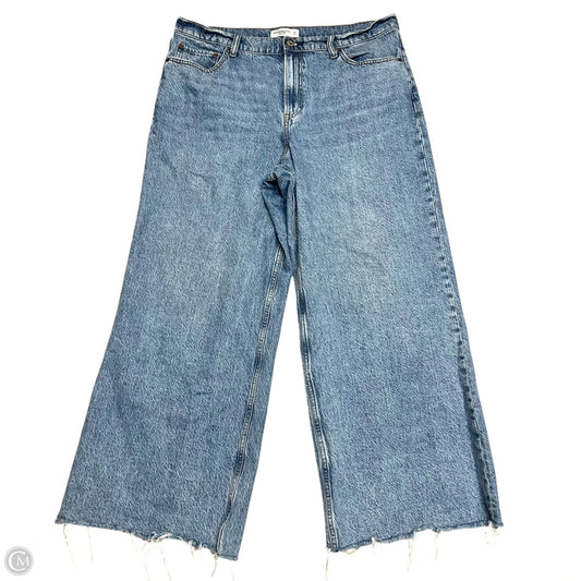 Jeans Wide Leg By Abercrombie And Fitch In Blue Denim, Size: 16