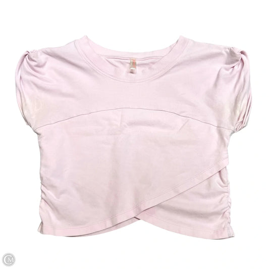 Top Short Sleeve By Free People In Pink, Size: S