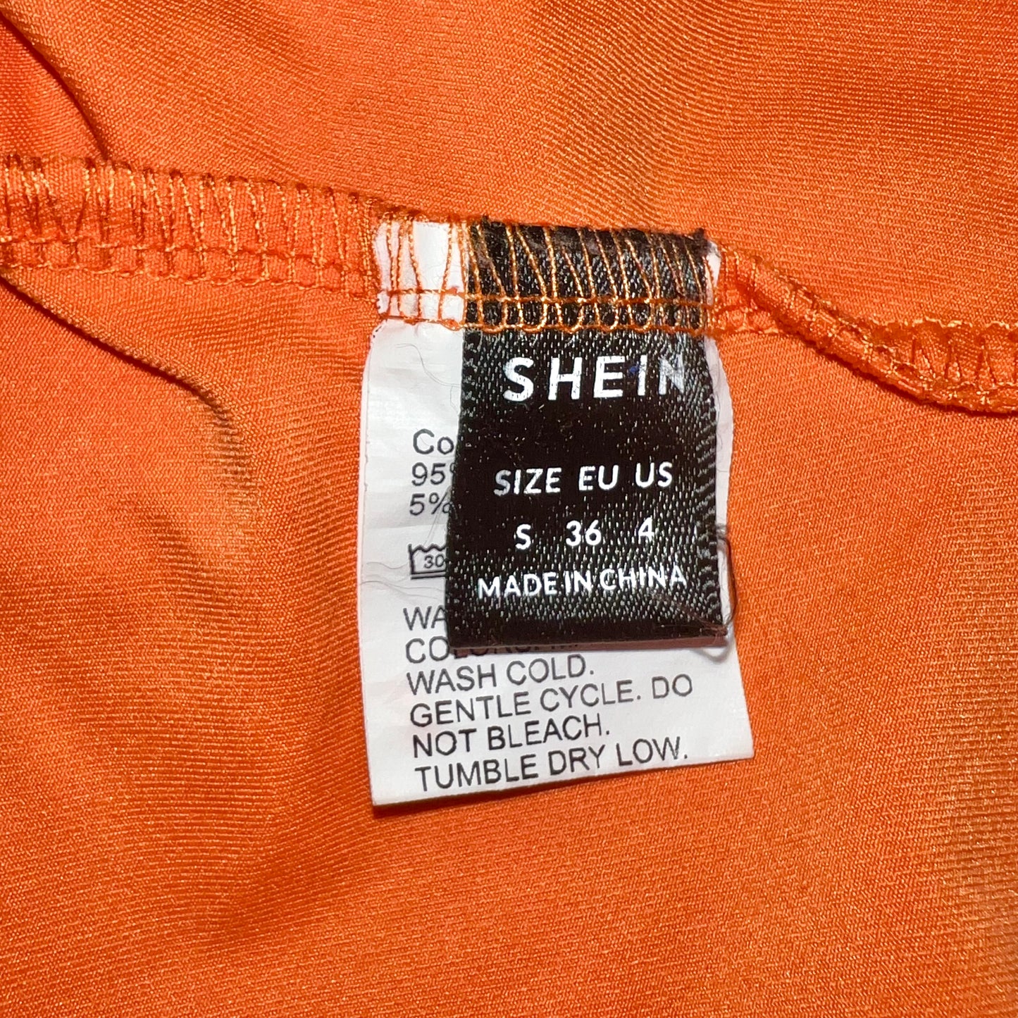 Orange Top Short Sleeve By Shein, Size: S