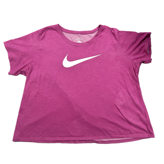 Athletic Top Short Sleeve By Nike  Size: 3x