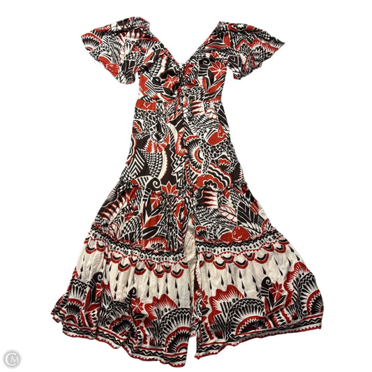 Dress Casual Maxi By Anthropologie In Brown & Red, Size: M