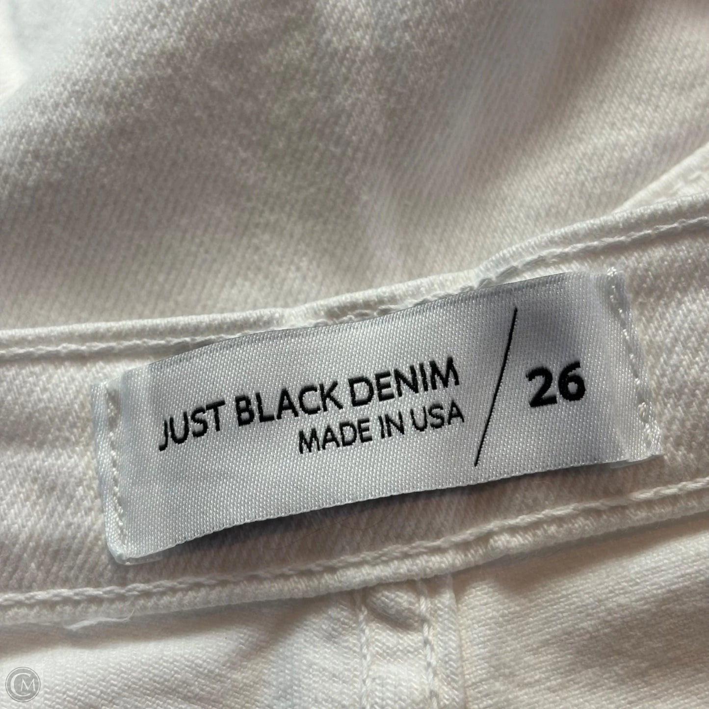 Jeans Straight By Just Black In White, Size: 2