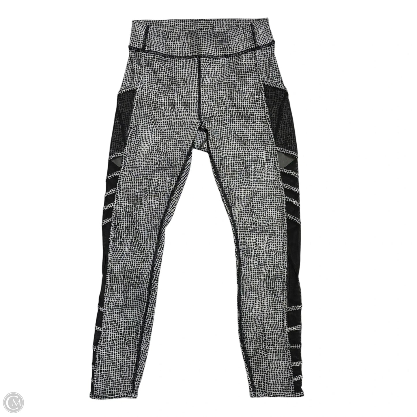 Athletic Leggings By Lululemon In Black & White, Size: S