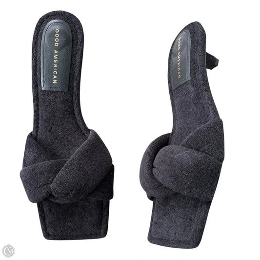 Sandals Heels Kitten By Good American In Black, Size: 6