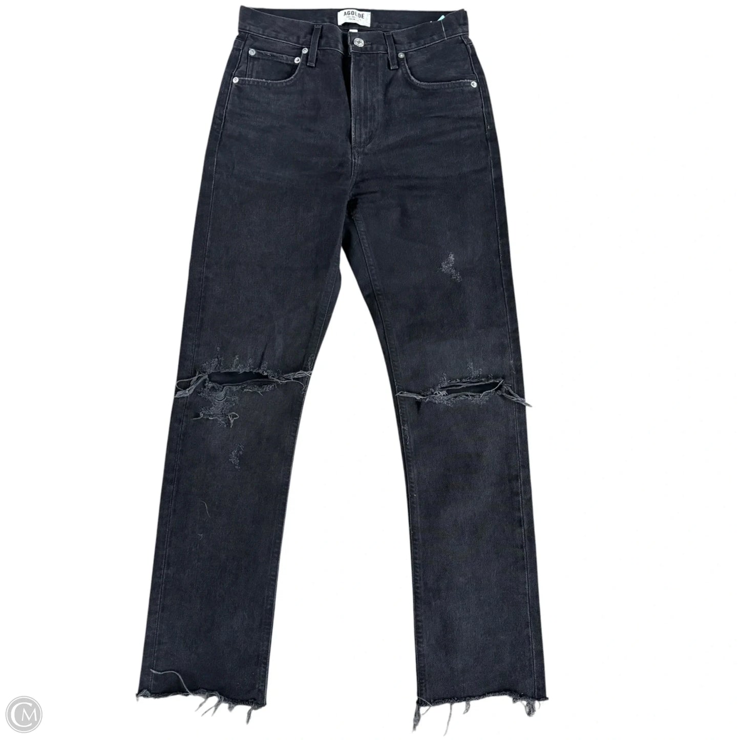 Jeans Straight By Agolde In Black, Size: 2