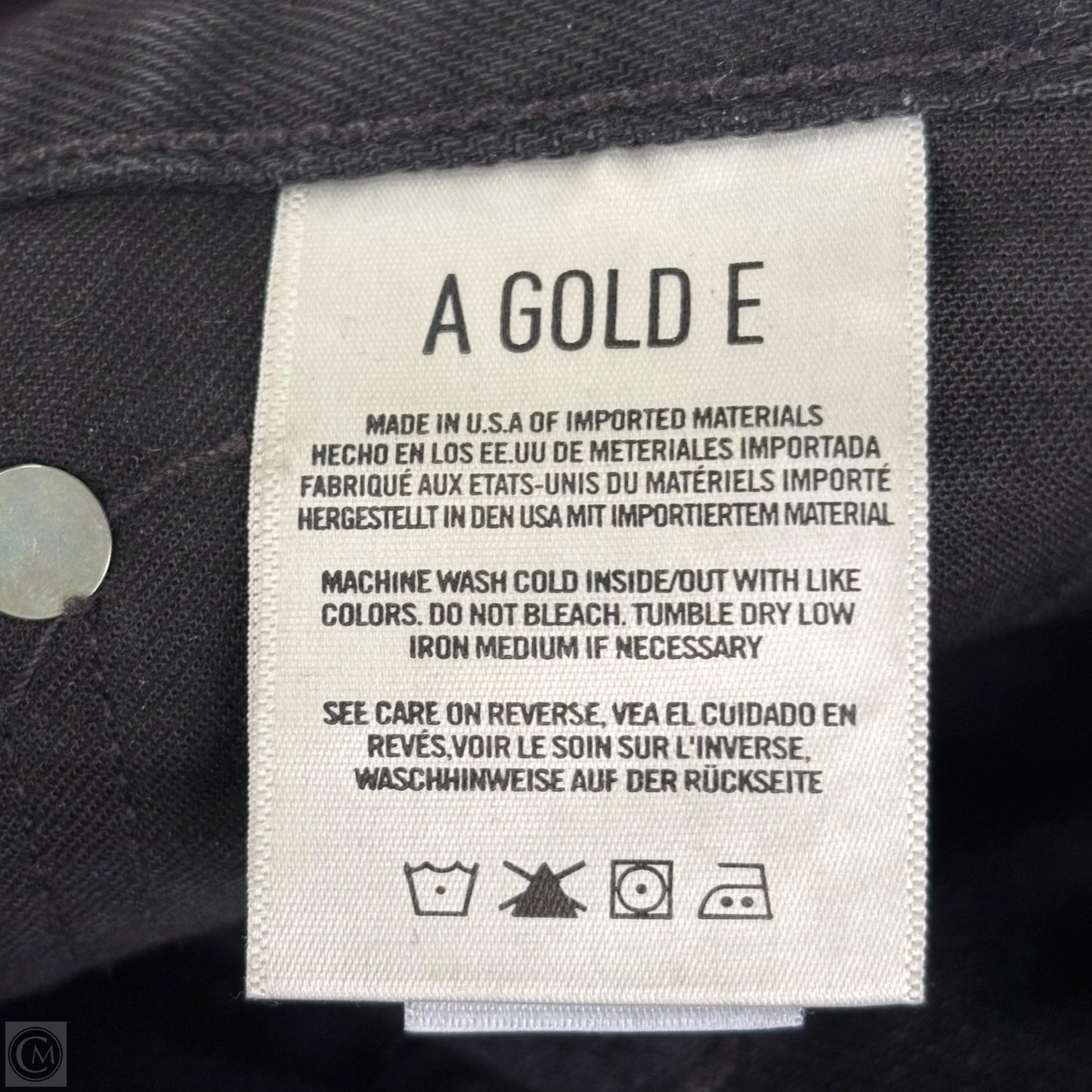 Jeans Straight By Agolde In Black, Size: 2