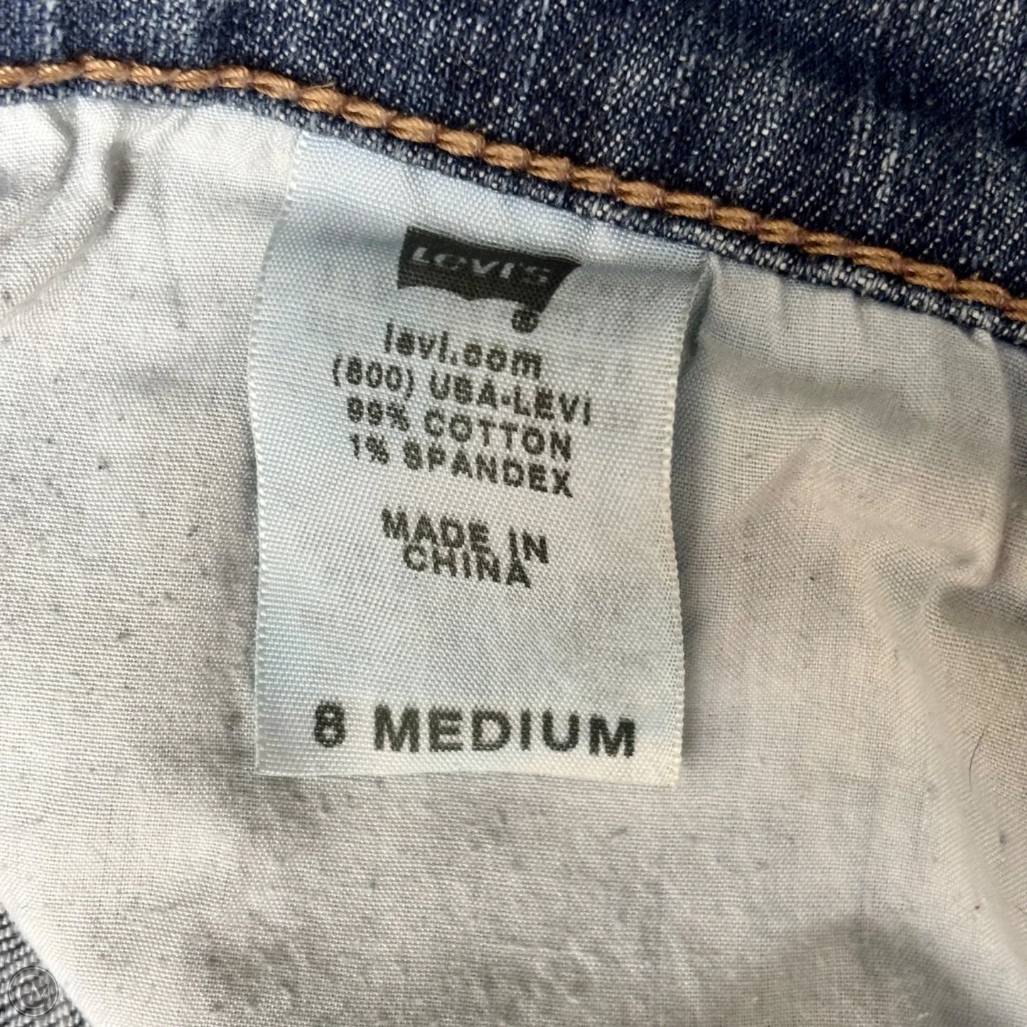 Jeans Boot Cut By Levis In Blue Denim, Size: 8