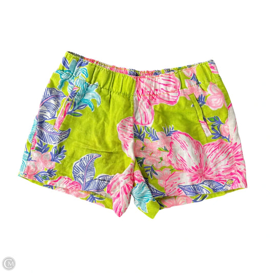 Shorts Designer By Lilly Pulitzer In Green & Pink, Size: M