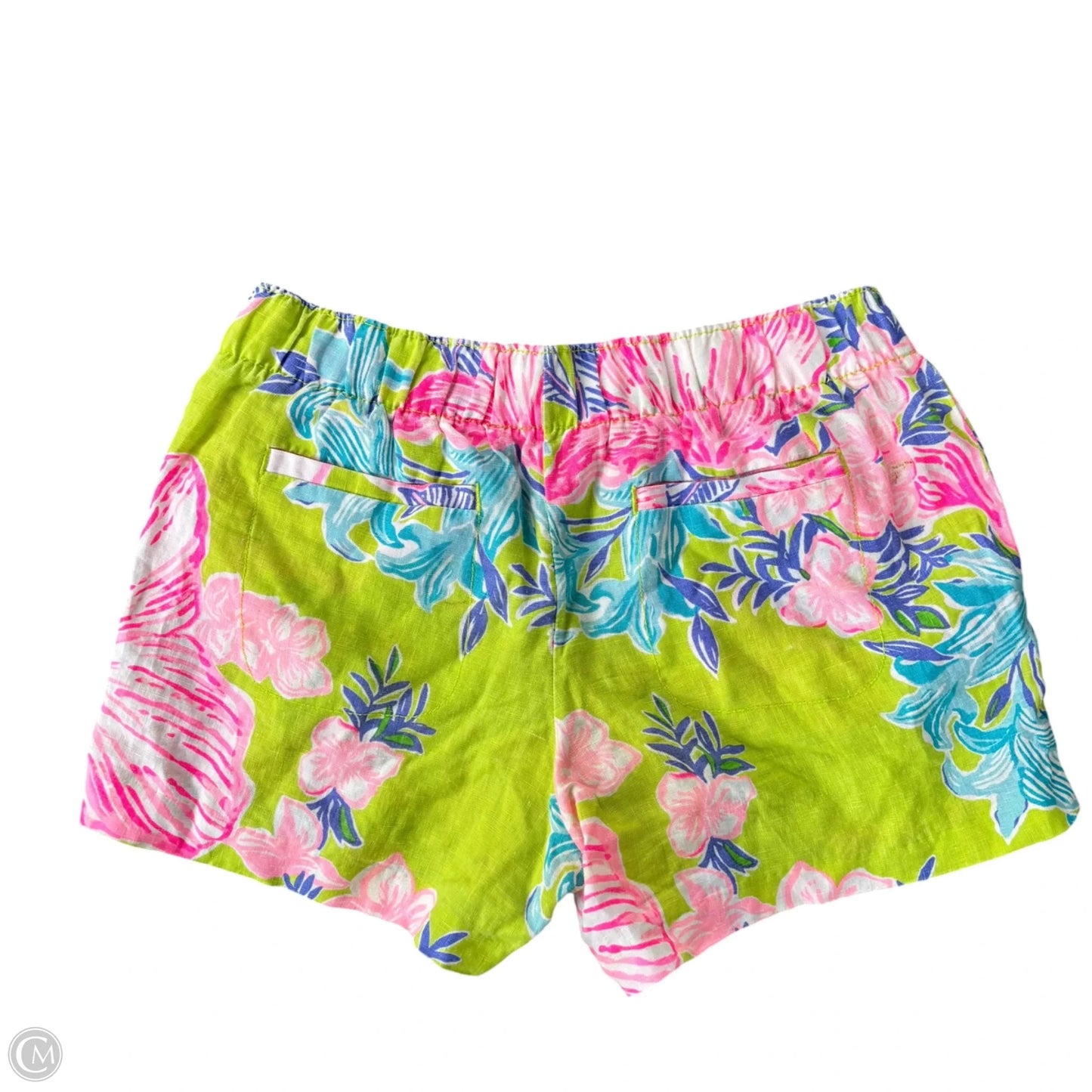 Shorts Designer By Lilly Pulitzer In Green & Pink, Size: M