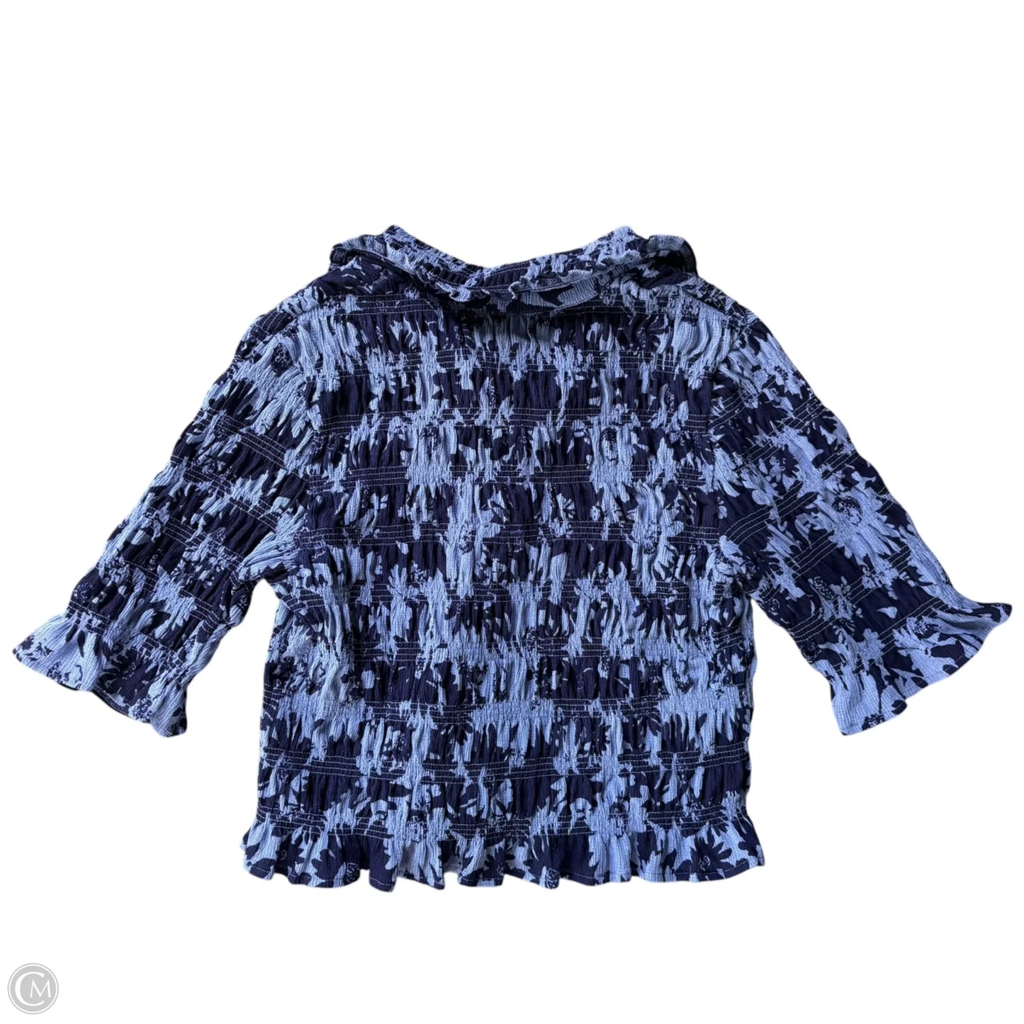 Top 3/4 Sleeve By Maeve In Blue, Size: M