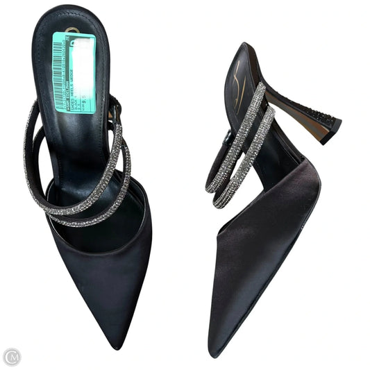 Shoes Heels Wedge By Sam Edelman In Black & Silver, Size: 9.5