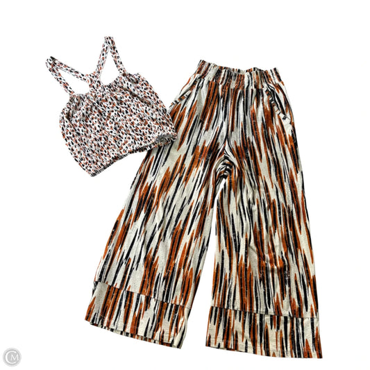 Pants Set 2pc By Daily Practice By Anthropologie In Brown & Cream, Size: Xs