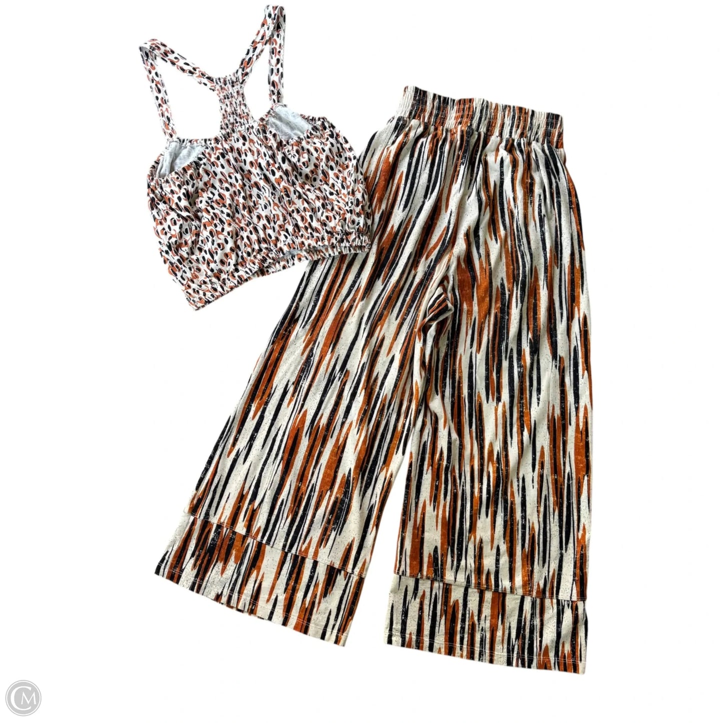 Pants Set 2pc By Daily Practice By Anthropologie In Brown & Cream, Size: Xs