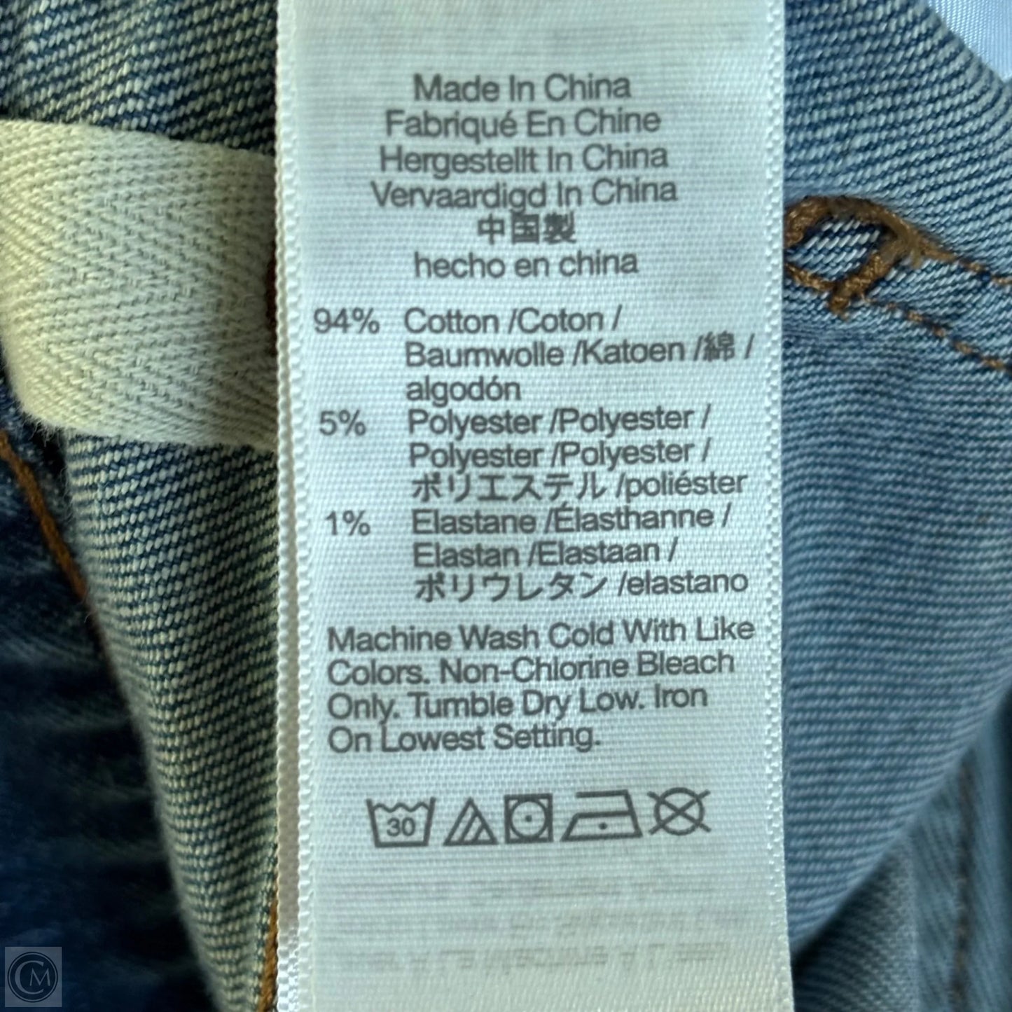Jeans Straight By Madewell In Blue Denim, Size: 4