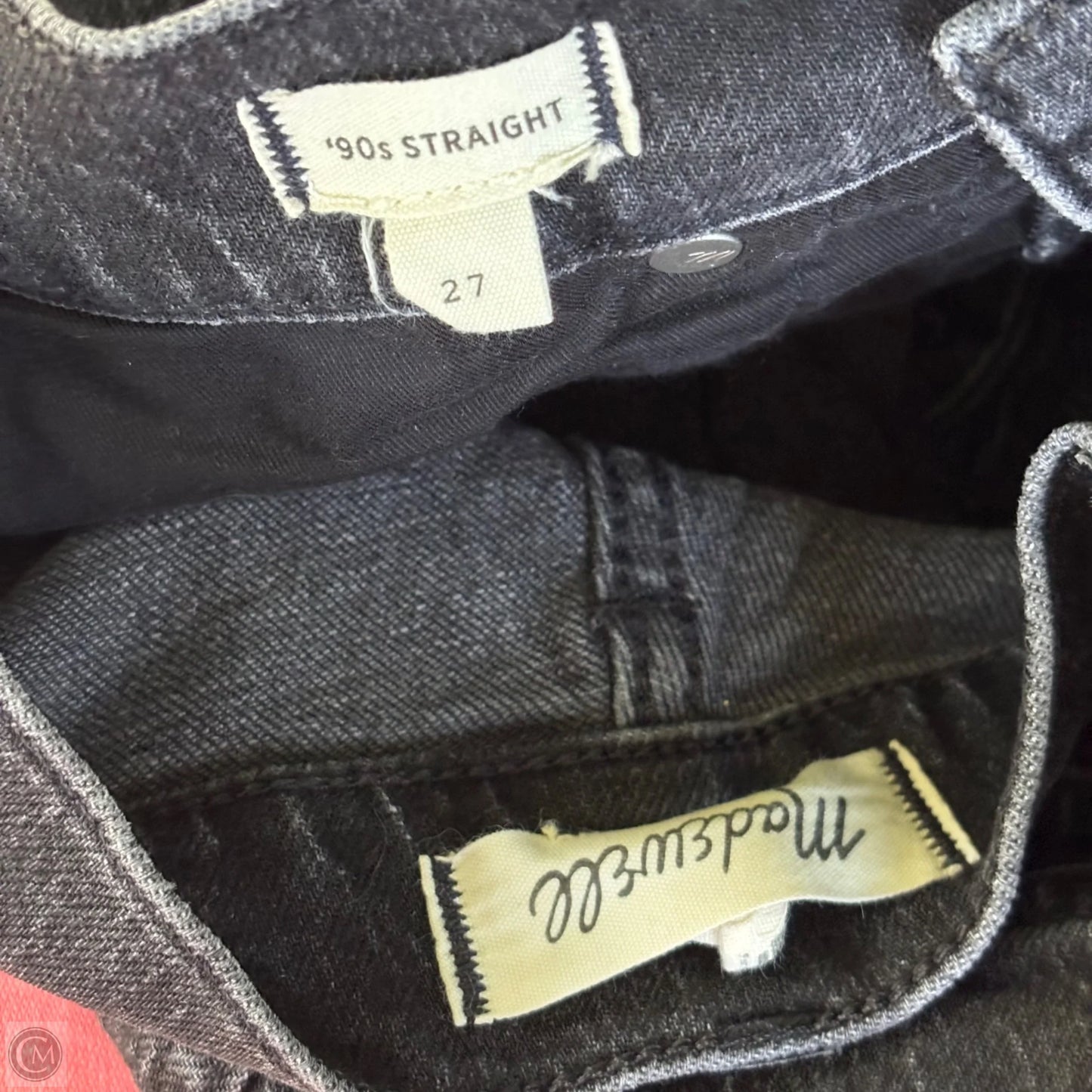 Jeans Straight By Madewell In Black, Size: 4