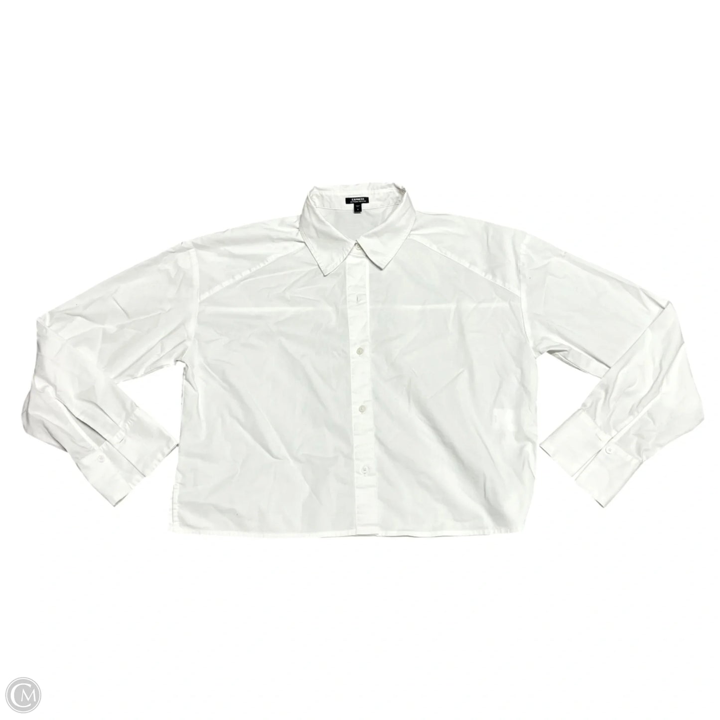 Top Long Sleeve By Express In White, Size: S