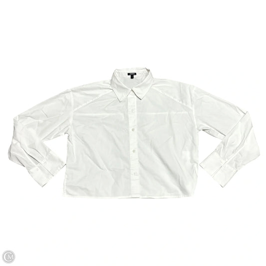 Top Long Sleeve By Express In White, Size: S