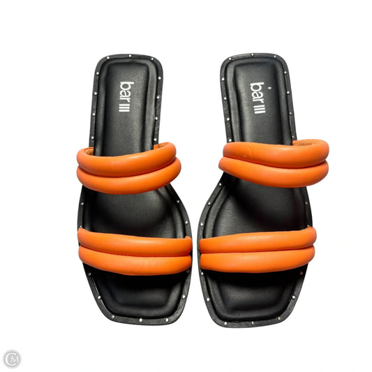 Sandals Flats By Bar Iii In Orange, Size: 7