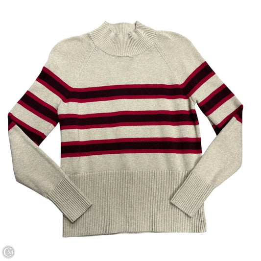 Sweater By Loft In Cream & Red, Size: Xs