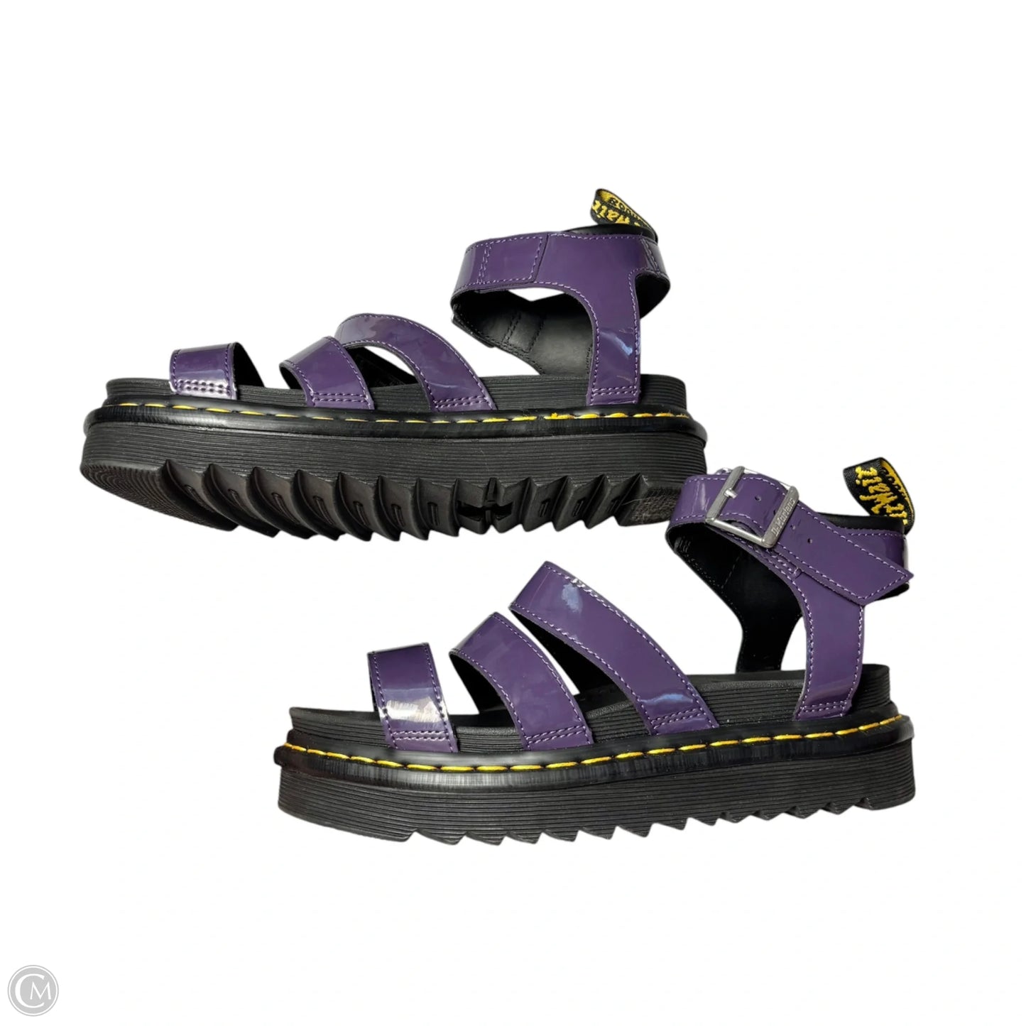 Sandals Flats By Dr Martens In Purple, Size: 8