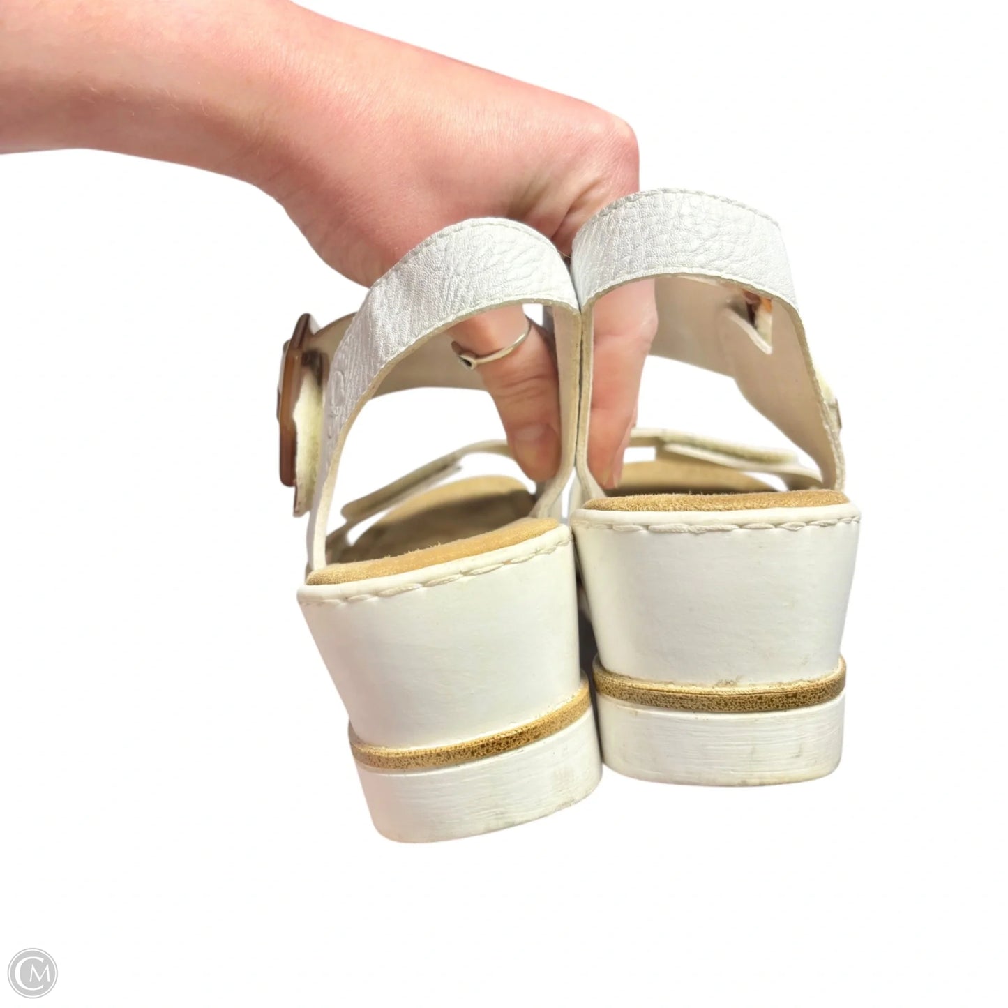 Sandals Heels Platform By Riekers In White, Size: 11.5