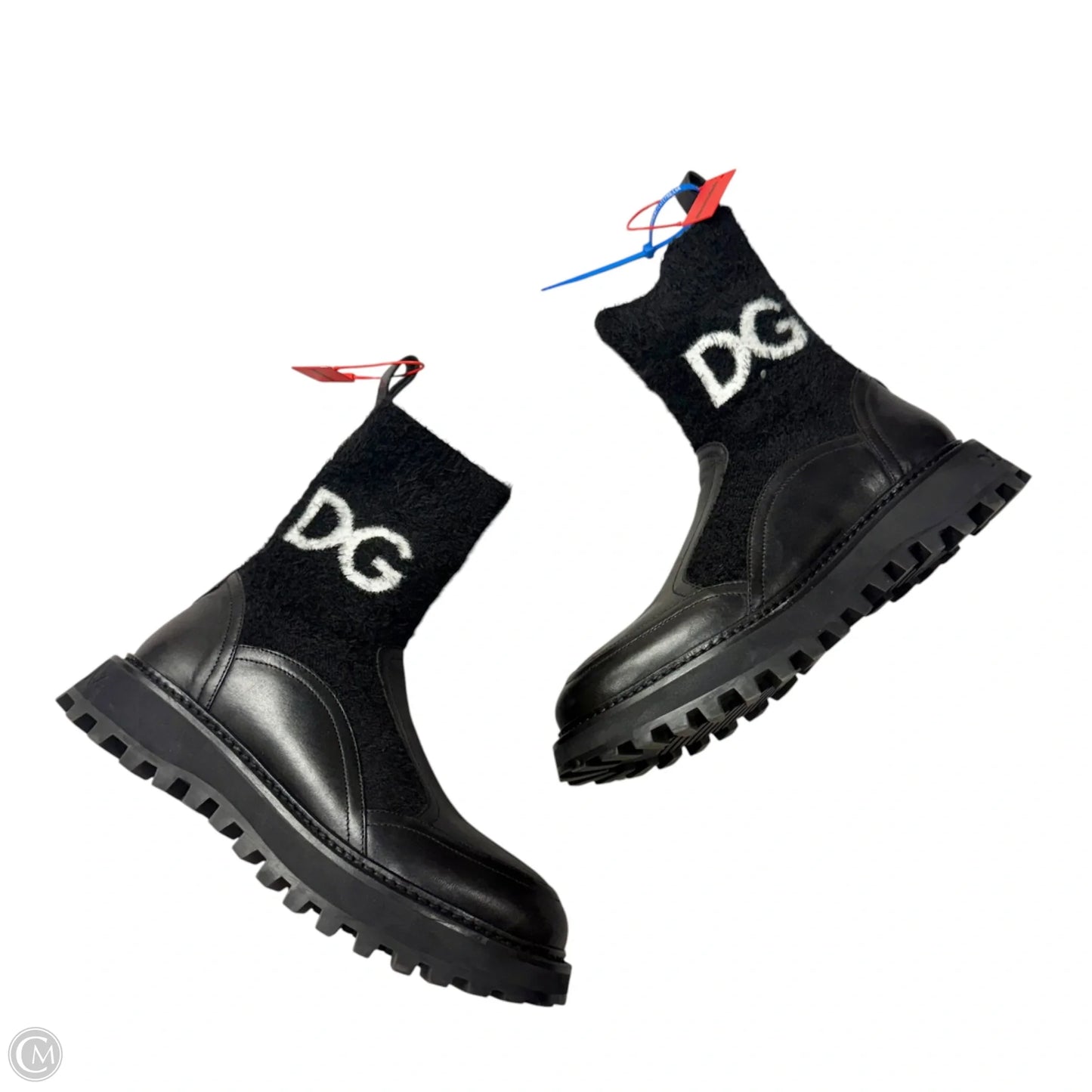 Boots Luxury Designer By Dolce And Gabbana In Black, Size: 9.5